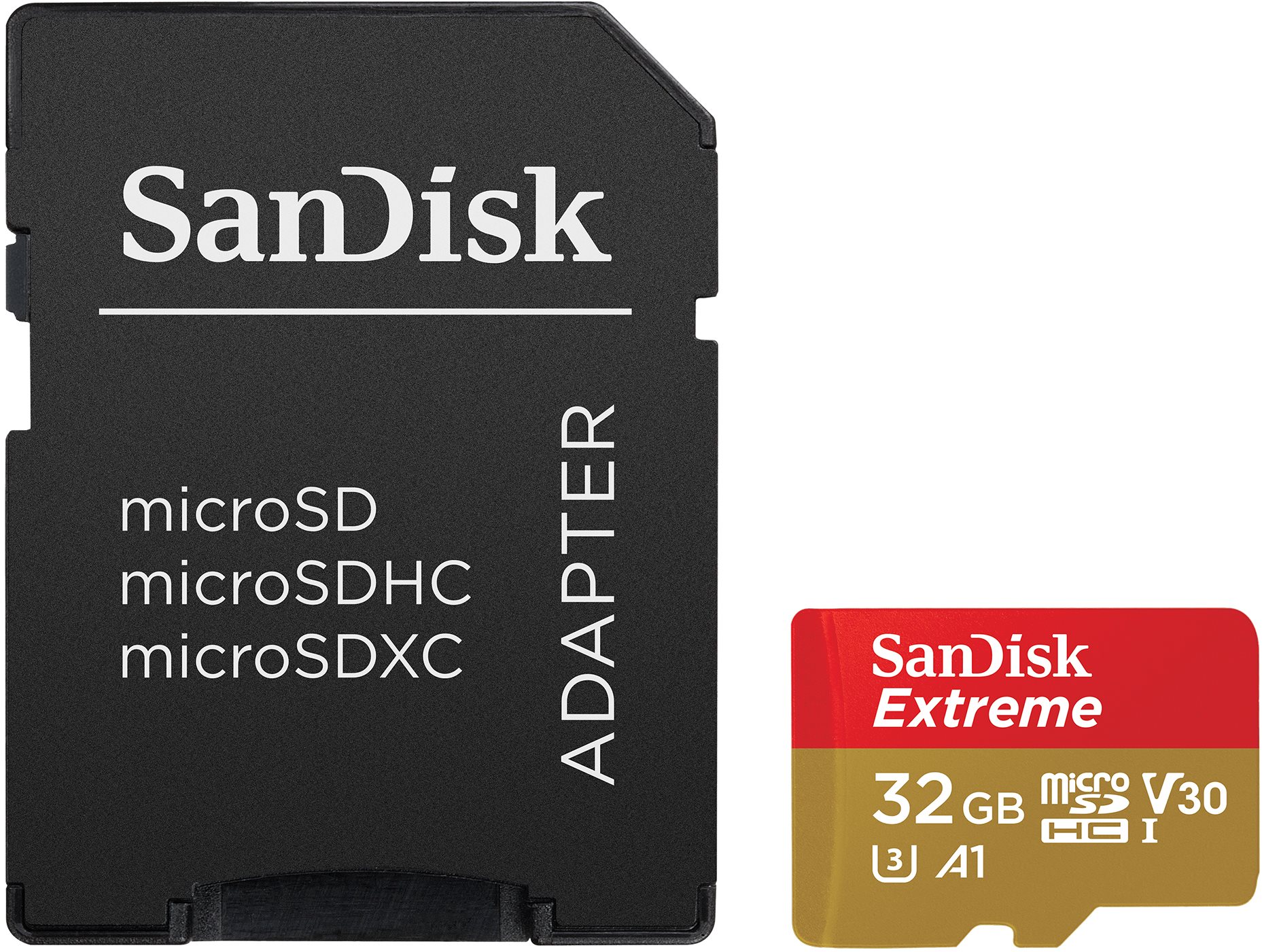 SANDISK micro SDHC 32 GB Extreme A1 UHS-I (V30) + SD adaptér