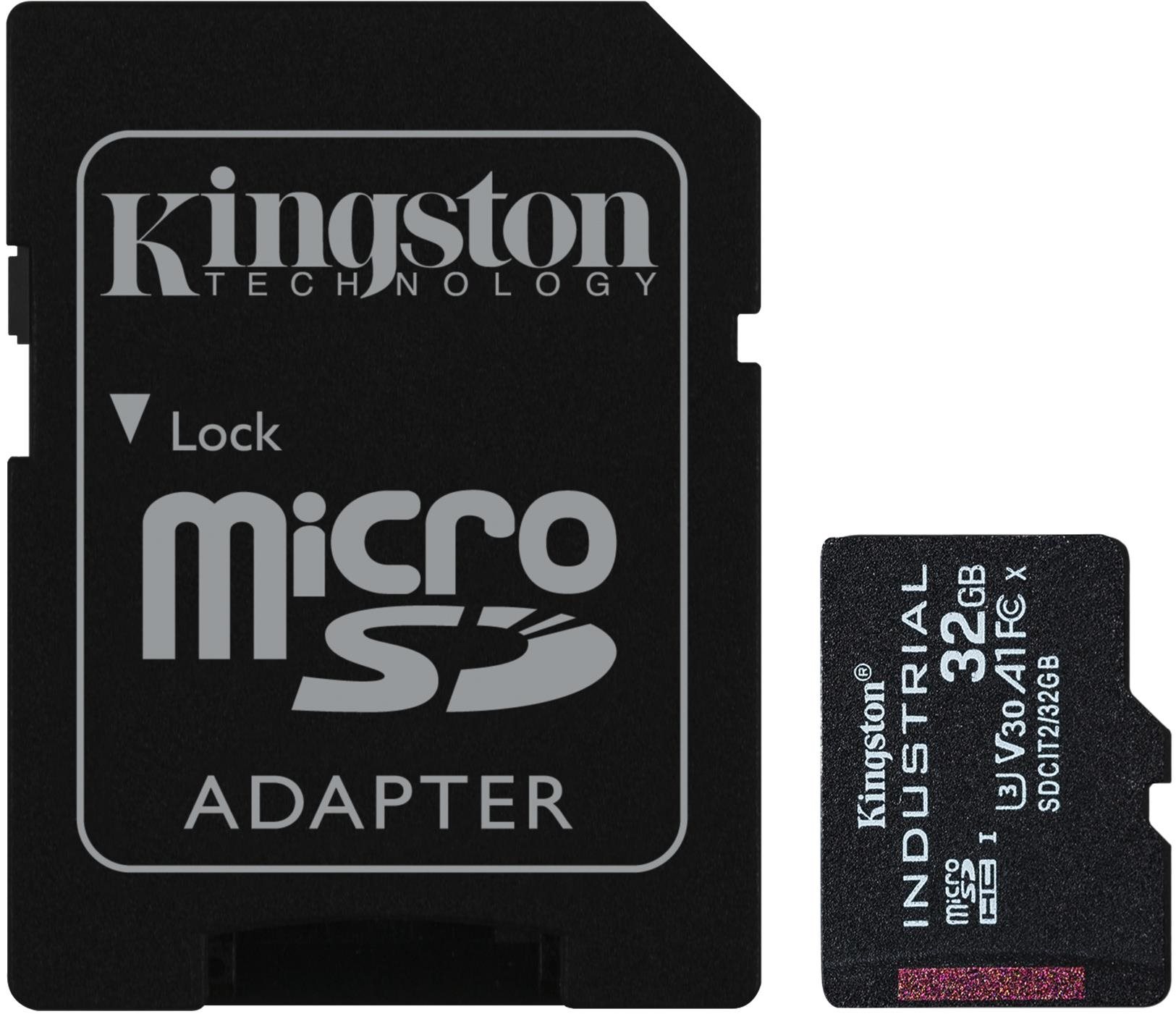 Kingston MicroSDHC 32 GB Industrial + SD adaptér