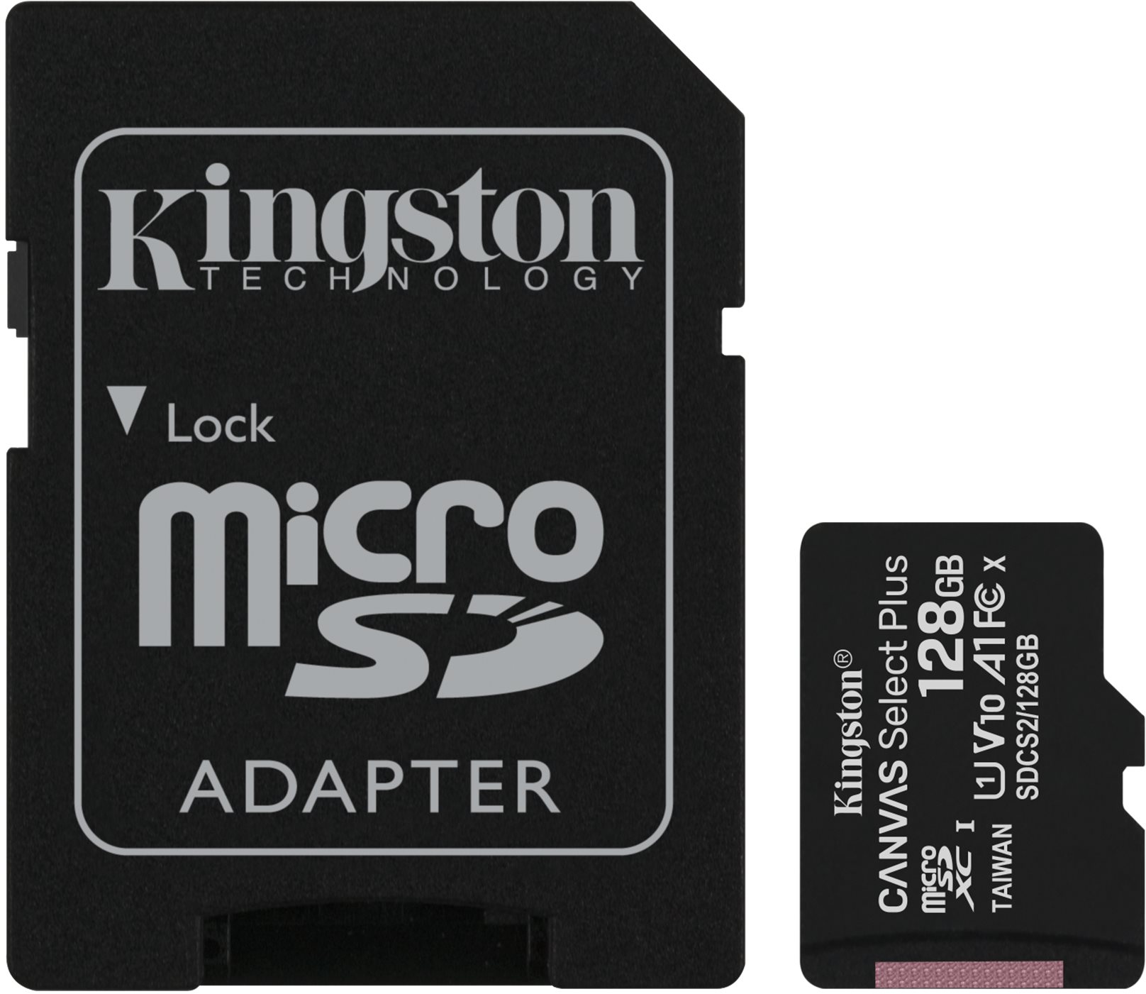 Kingston Canvas Select Plus micro SDXC 128GB Class 10 UHS-I + SD adaptér