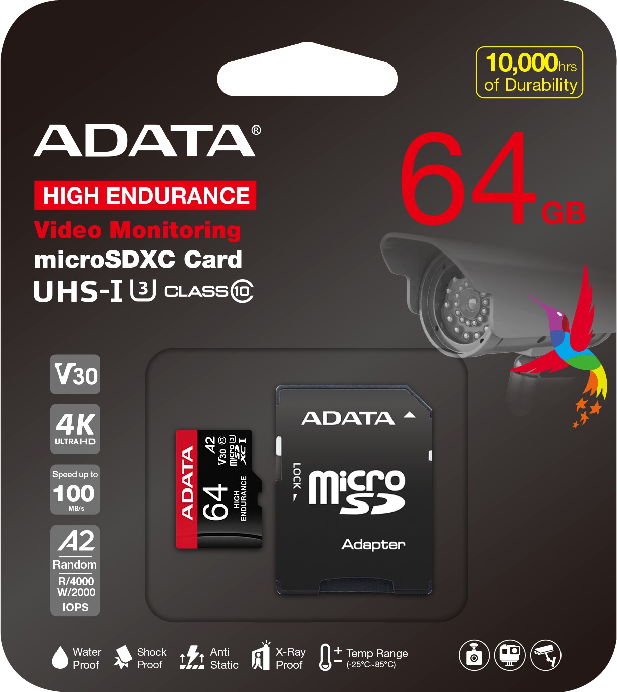 ADATA MicroSDXC 64 GB High Endurance + SD adaptér