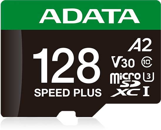 ADATA MicroSDXC 128 GB Speed Plus + SD adaptér