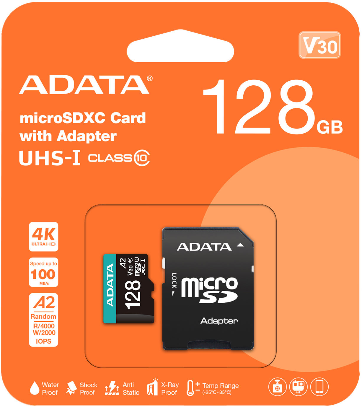 ADATA MicroSDXC 128GB Premier Pro + SD adaptér