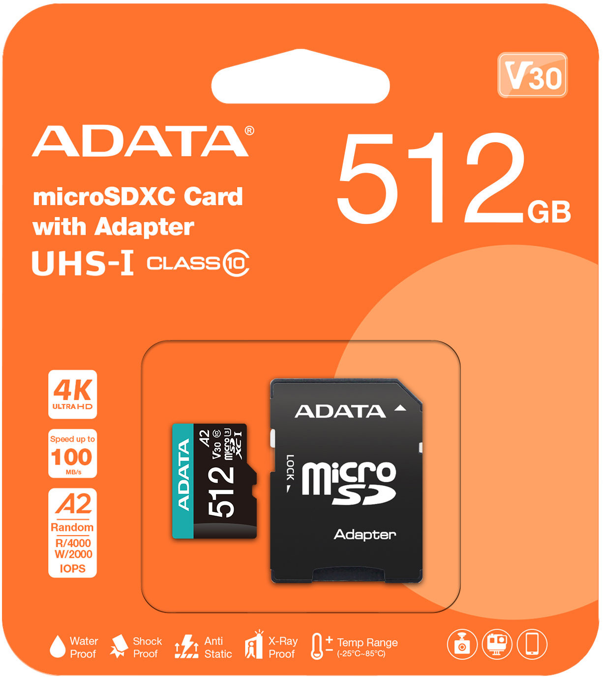 ADATA MicroSDXC 512 GB Premier Pro + SD adaptér