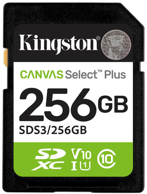 Kingston SDXC 256 GB Canvas Select Plus Gen 3