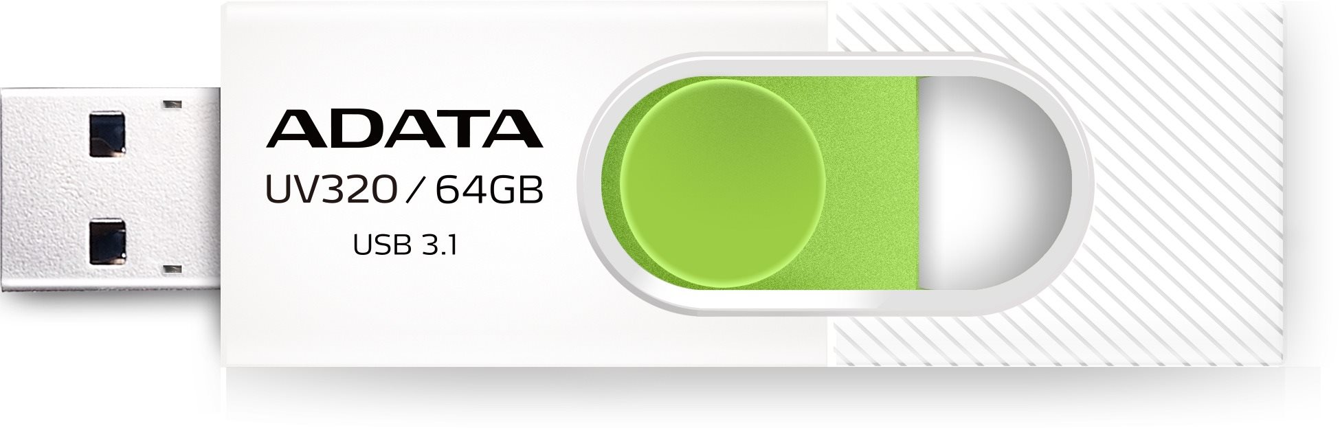 ADATA UV320 64 GB, bielo-zelená