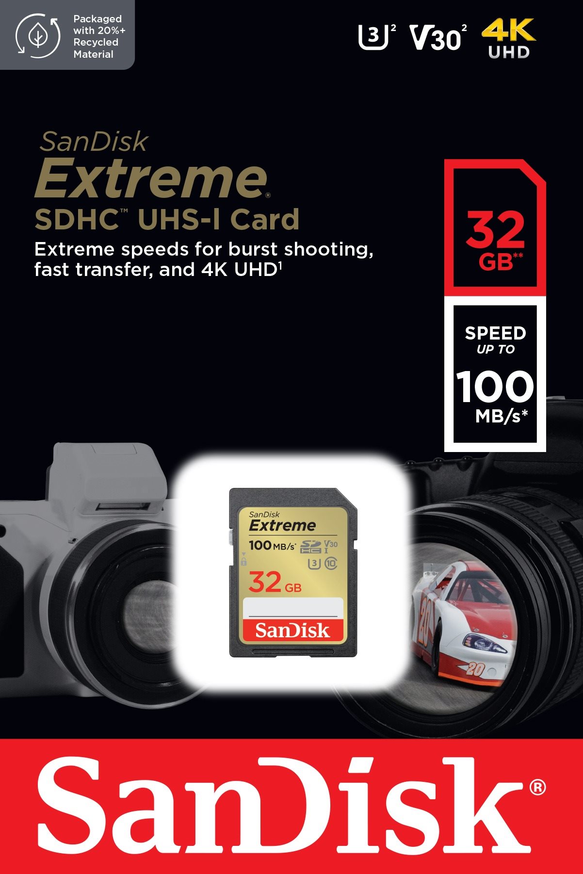 SANDISK SDHC 32GB Extreme + Rescue PRO Deluxe