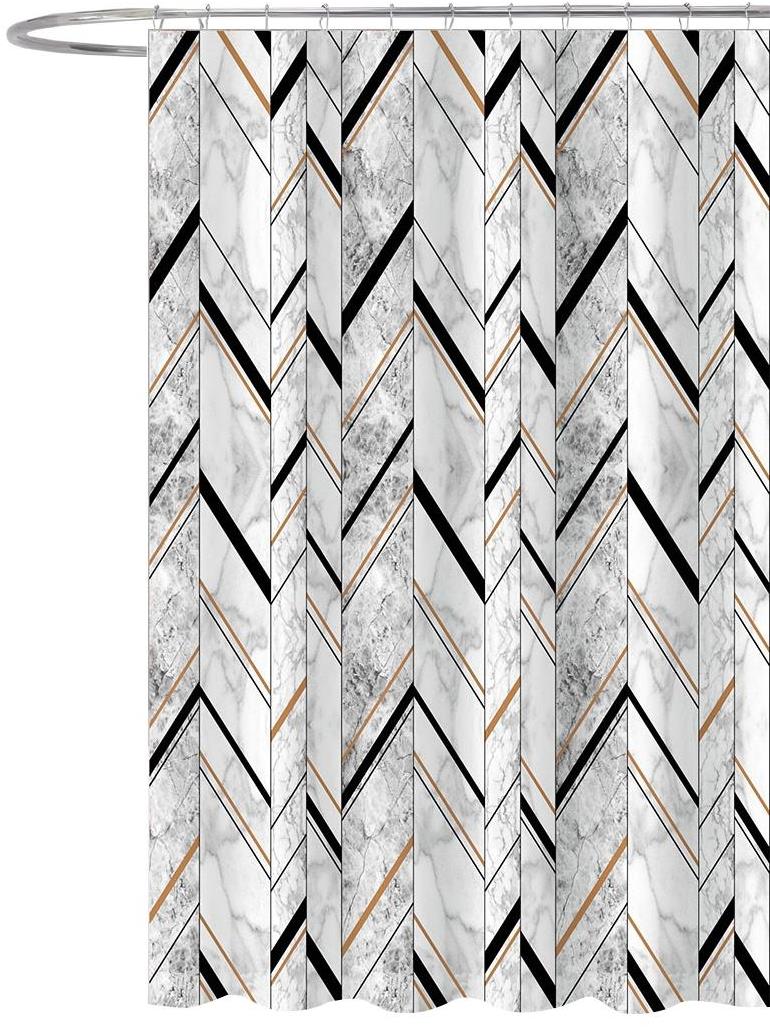 DuraHome Záves kúpeľňový 180 × 180 cm PES, vzorovaný_CY_203464B