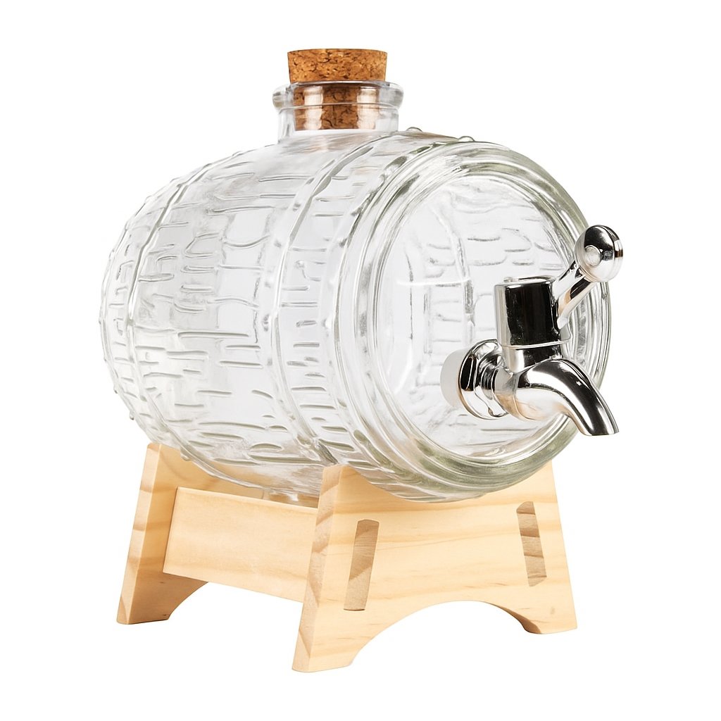 DuraHome Sklenený súdok ŠŤASTIE 1000 ml