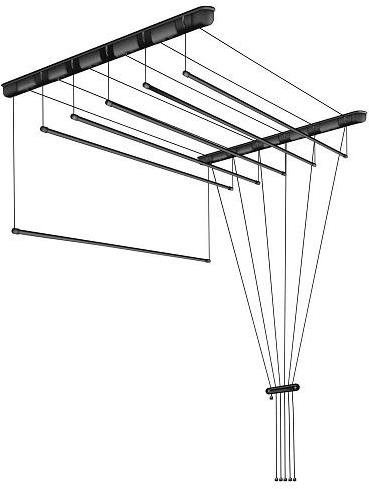 DURAmat stropný sušiak čierny 6× 160 cm