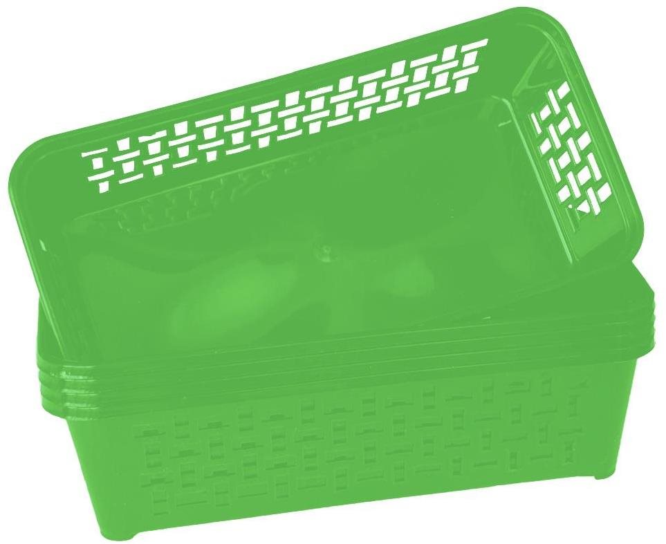 DuraHome Košík, DOMINO 4, zelený, 5 ks