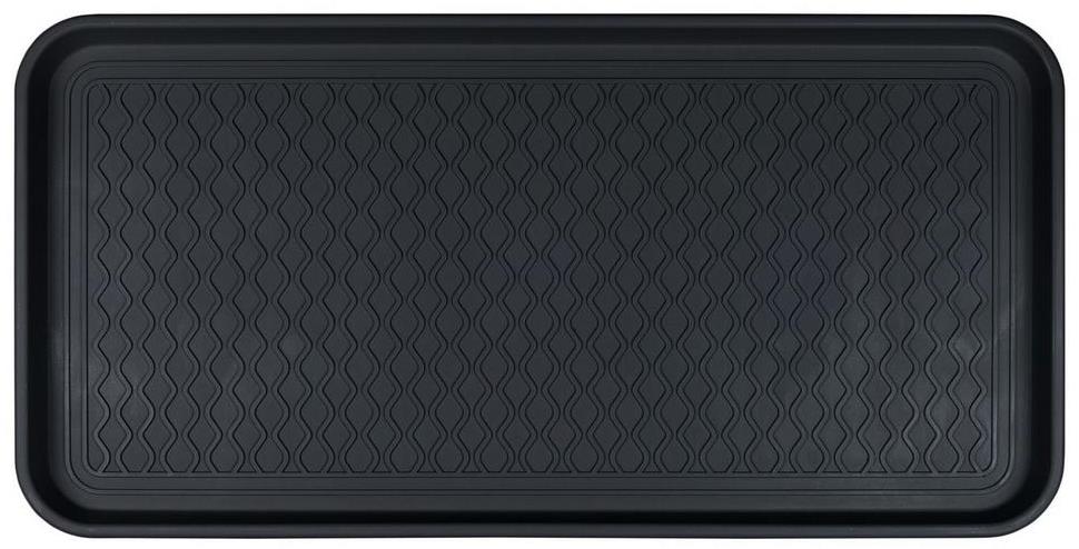 DuraHome – Odkvapkávač na obuv, 38 × 76 cm, MULTI CROSS, čierny