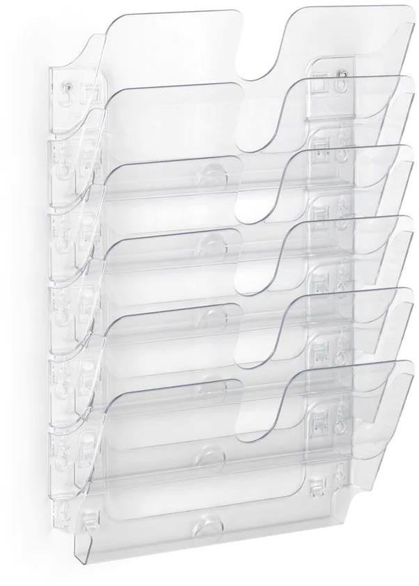 DURABLE FLEXIPLUS 6, transparentný, A4 na šírku, nástenný