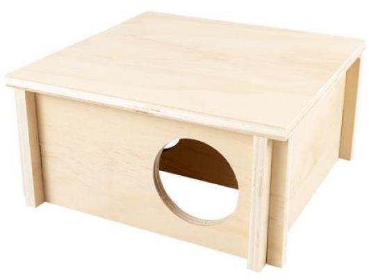 DUVO+ Domček drevený pre drobné hlodavce 20 × 20 × 10 cm bungalov