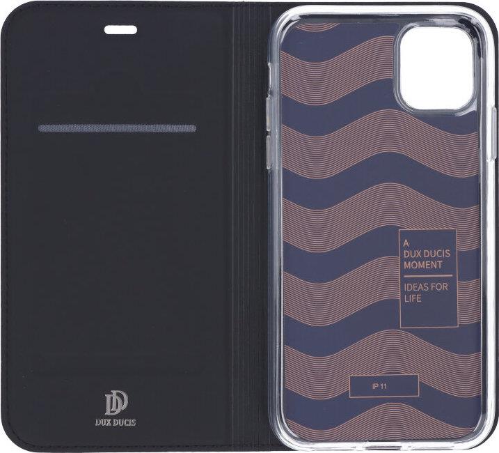 DUX DUCIS Skin Pro flipové kožené puzdro pre iPhone 11 Čierne