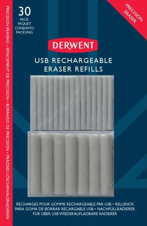 DERWENT USB Rechargeable Eraser Refills – balenie 30 ks