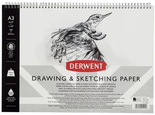 DERWENT Drawing & Sketching Paper A3/30 listov/165 g/m2