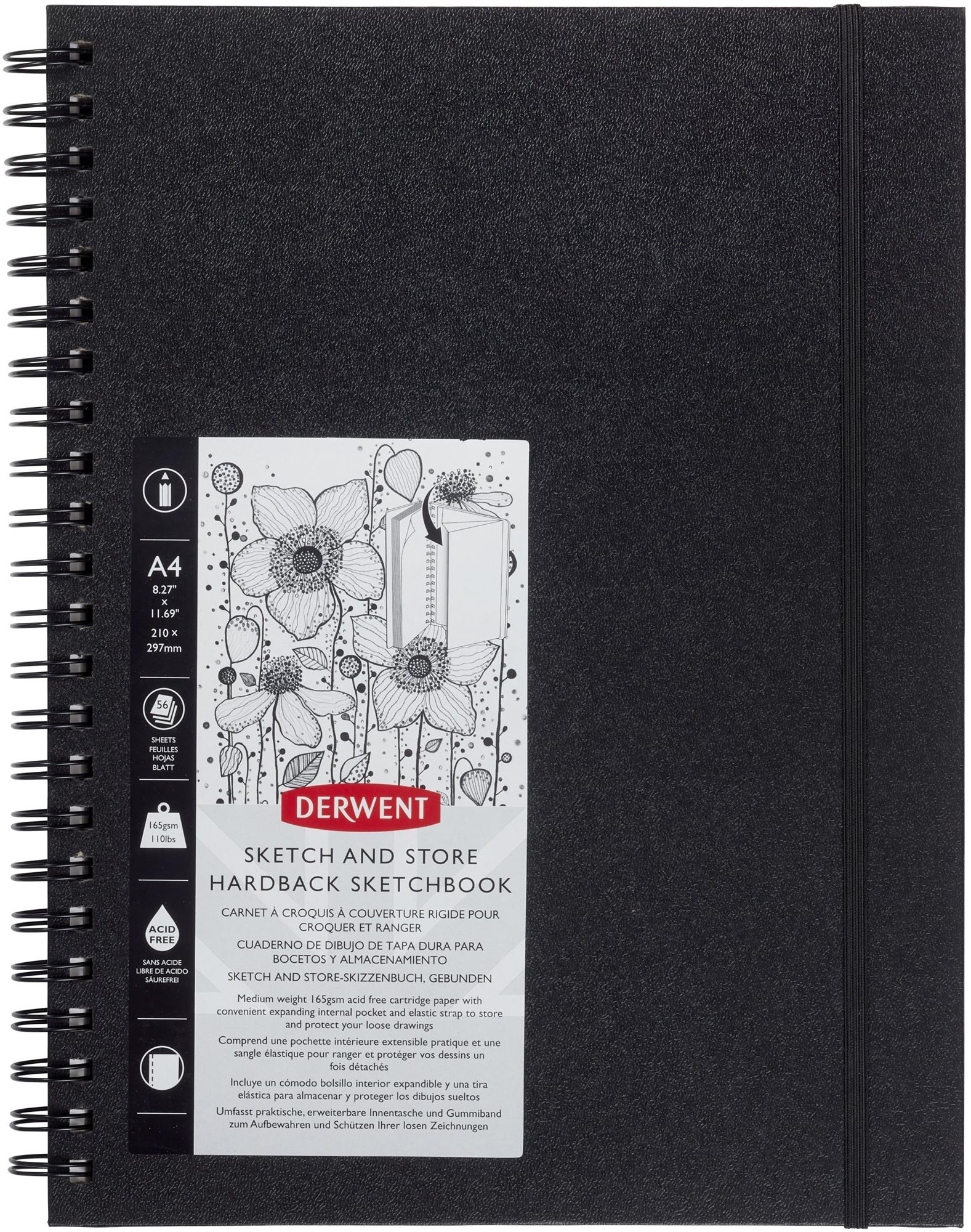 DERWENT Sketch & Store A4/56 listov/165 g/m2