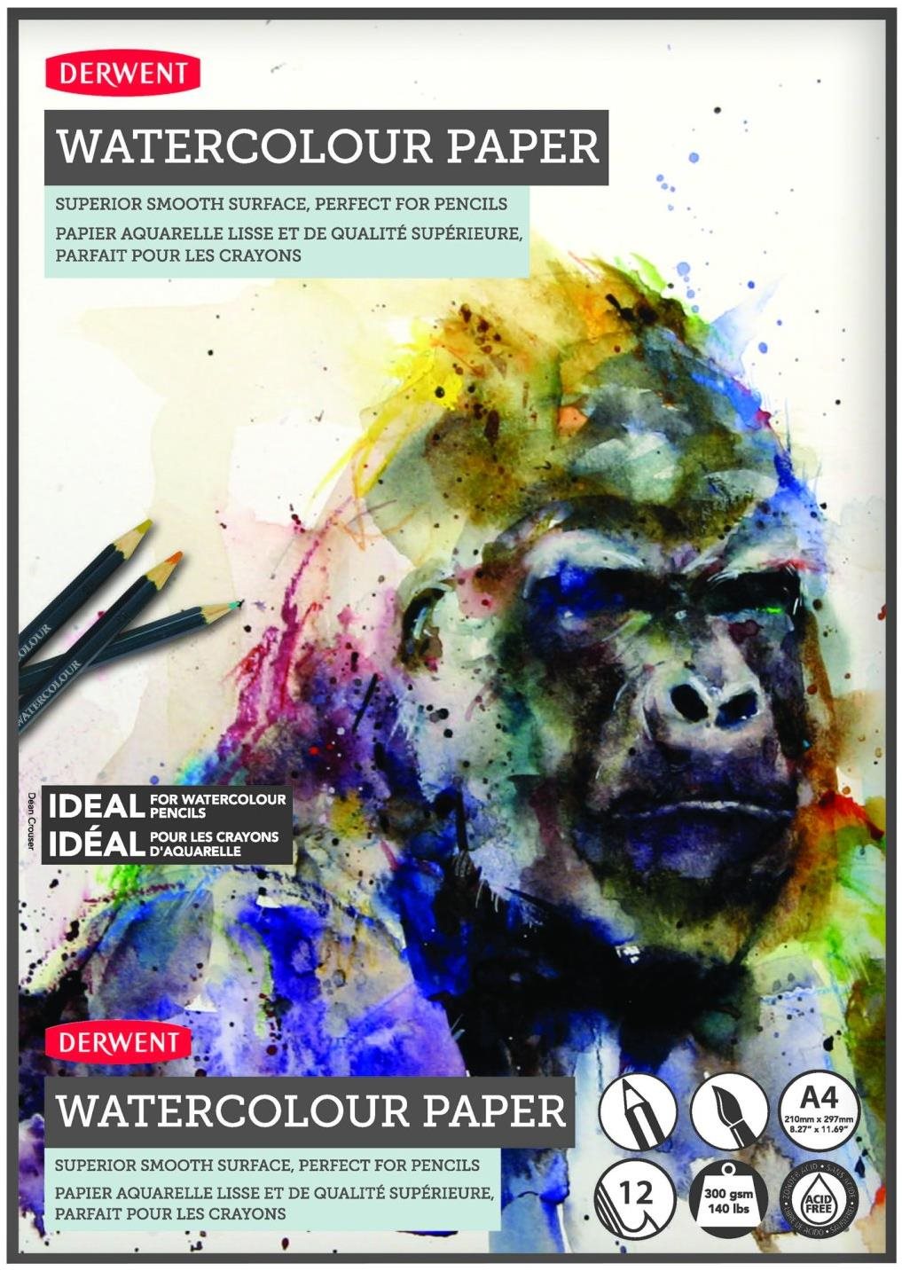 DERWENT Watercolour Paper A4/12 listov/300 g/m2