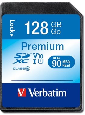 VERBATIM Premium SDXC 128 GB UHS-I V10 U1