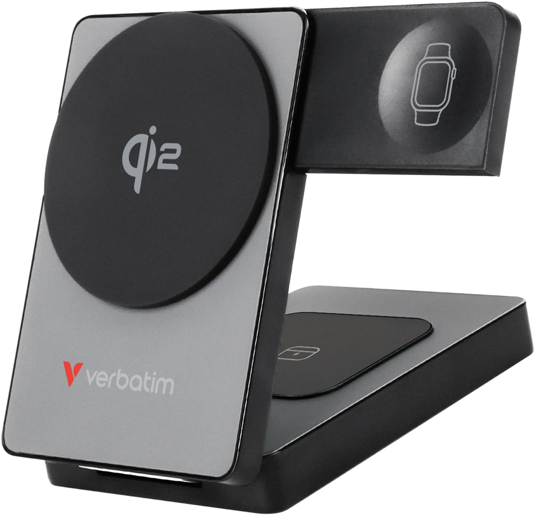 VERBATIM Charge 'n' Go 3 v 1 Qi2 Power Bank 5000 mAh sivý