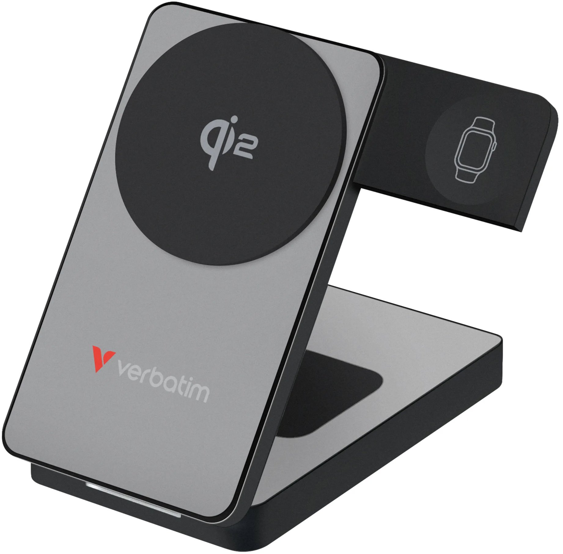 VERBATIM Charge 'n' Go 3 v 1 Qi2 Power Bank 10000 mAh sivý