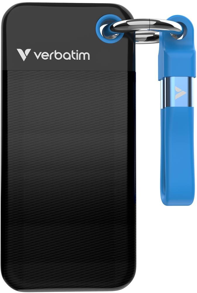 VERBATIM Pocket SSD 512 GB čierna/modrá