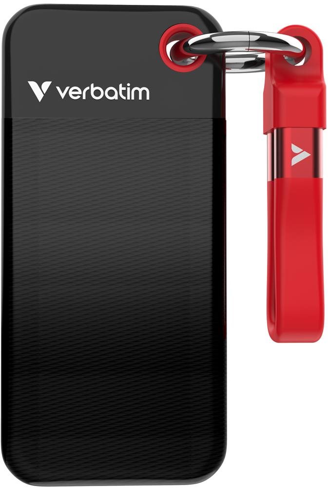 VERBATIM Pocket SSD 512 GB čierna/červená