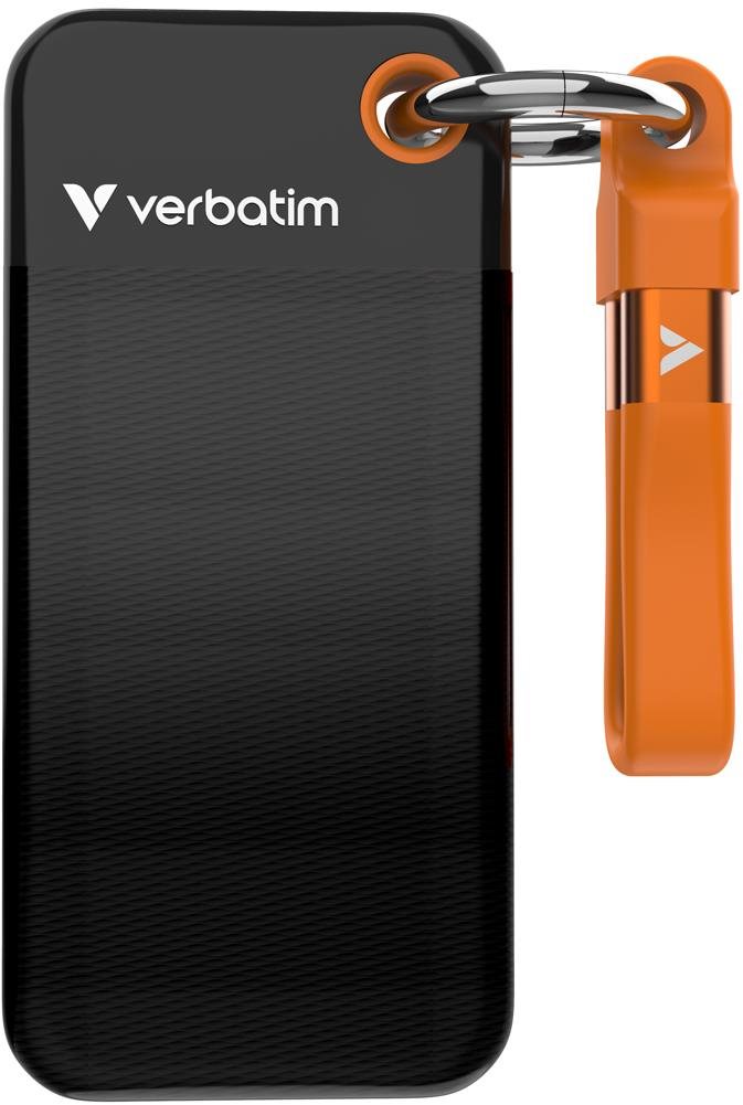 VERBATIM Pocket SSD 512 GB čierna/oranžová