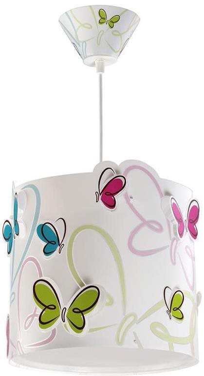 Dalber 62142 – Detský luster BUTTERFLY 1× E27/60 W/230 V