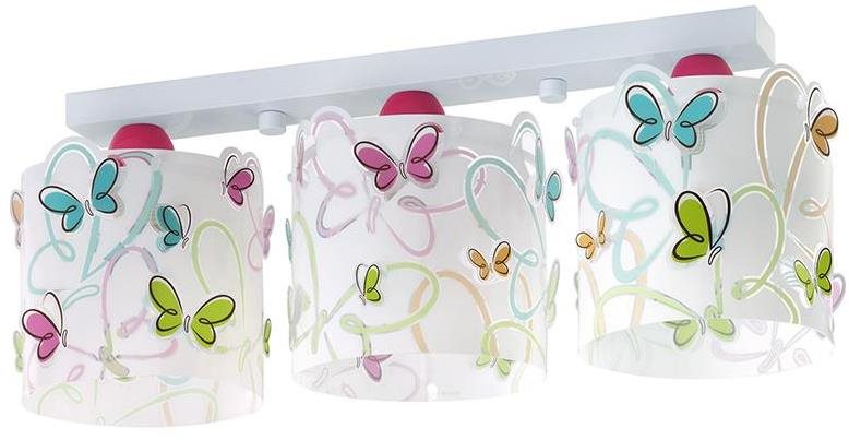 Dalber D-62143 – Detské stropné svietidlo BUTTERFLY 3× E27/60 W/230 V