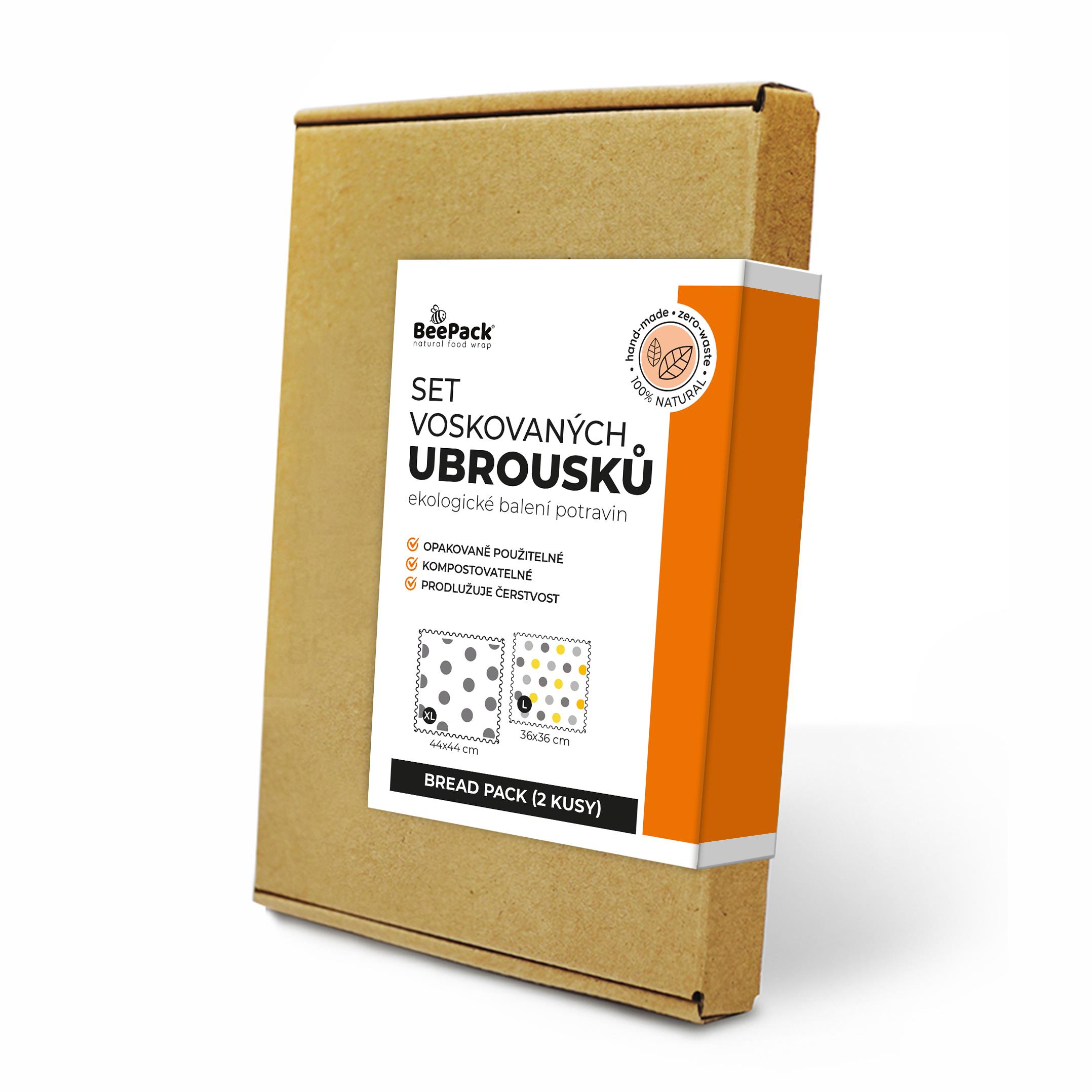 BEEPACK Bread Pack 2 voskované obrúsky, L + XL