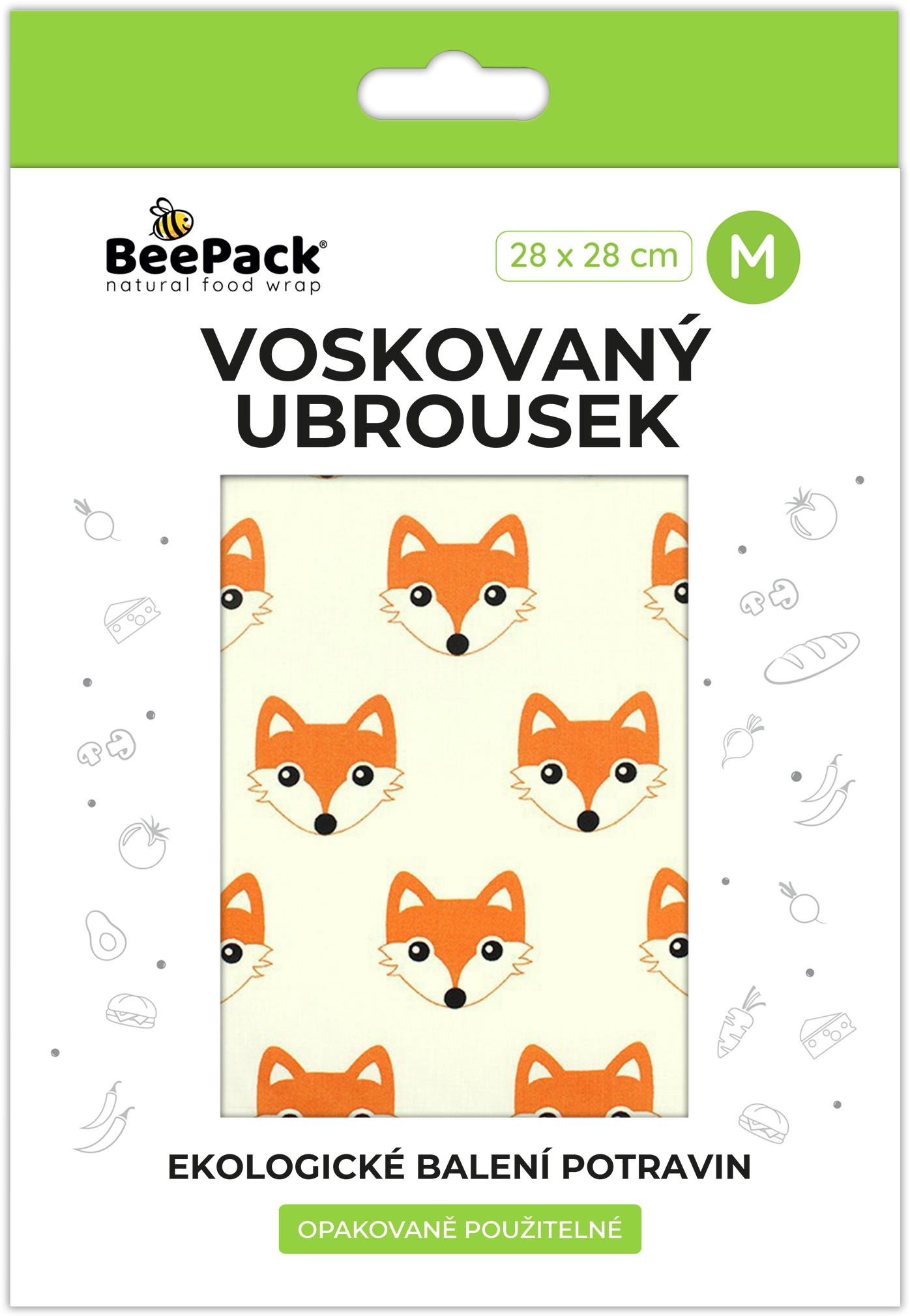 BEEPACK Voskovaný ubrúsok Líšky, M