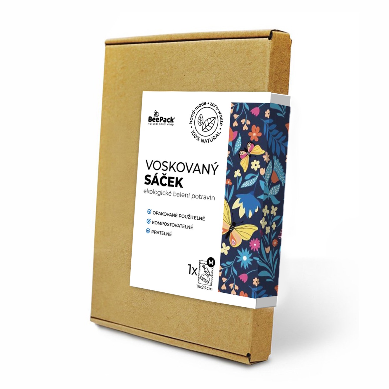 BEEPACK Voskované vrecko Nočný les, M