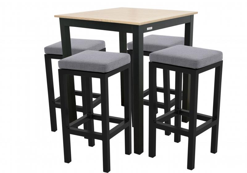 DOPPLER Súprava záhradného nábytku EXPERT Wood gastro barový 4 + 1 antracit
