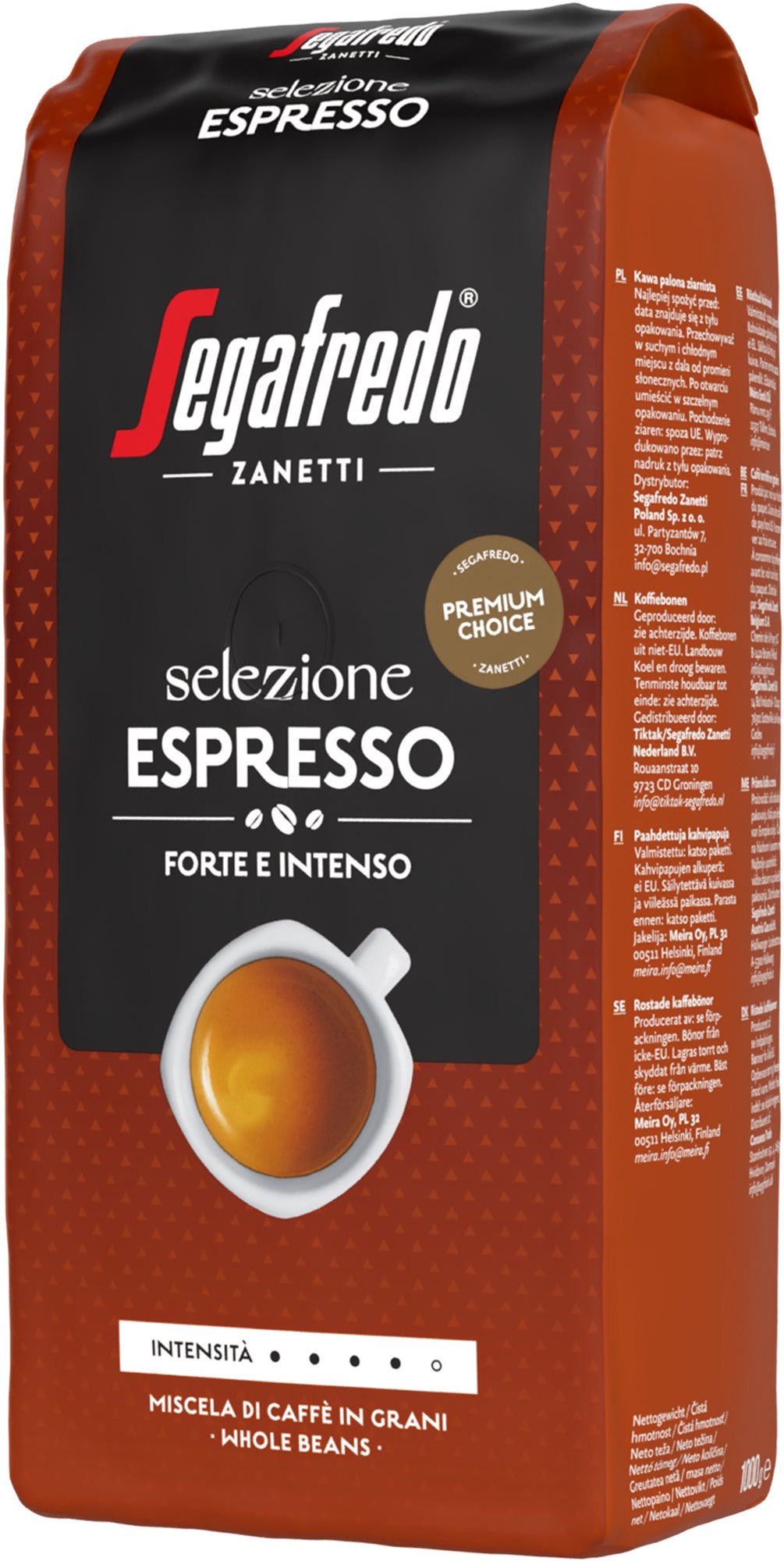 Segafredo Selezione Espresso, zrnková, 1000 g
