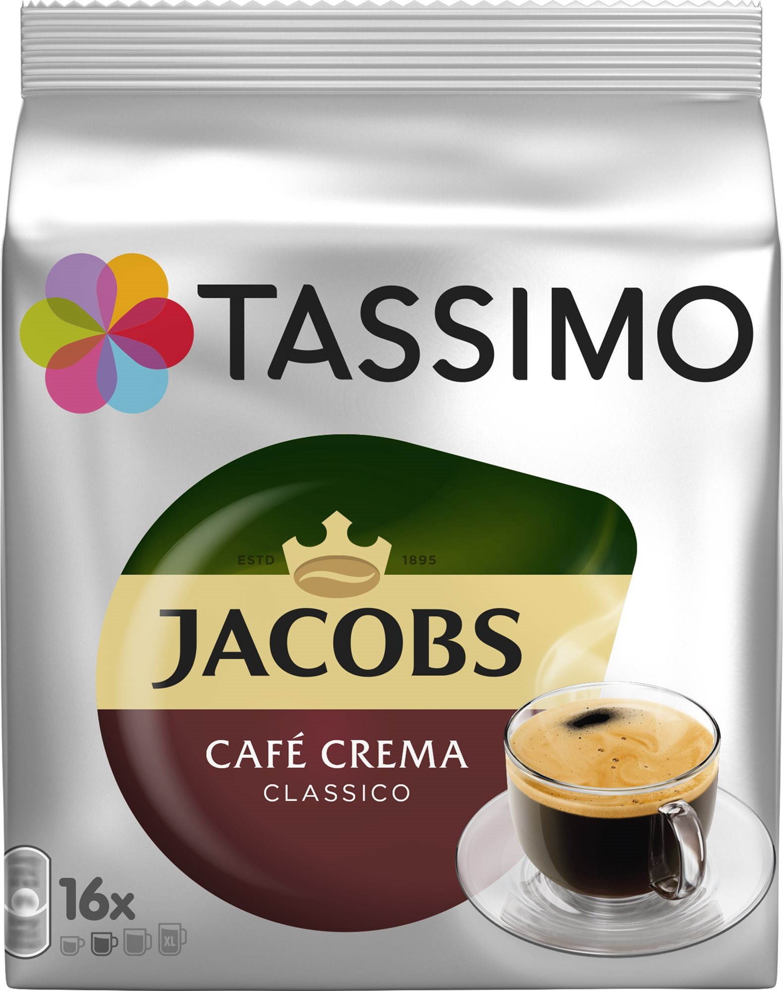 TASSIMO kapsuly Jacobs Café Crema 16 nápojov