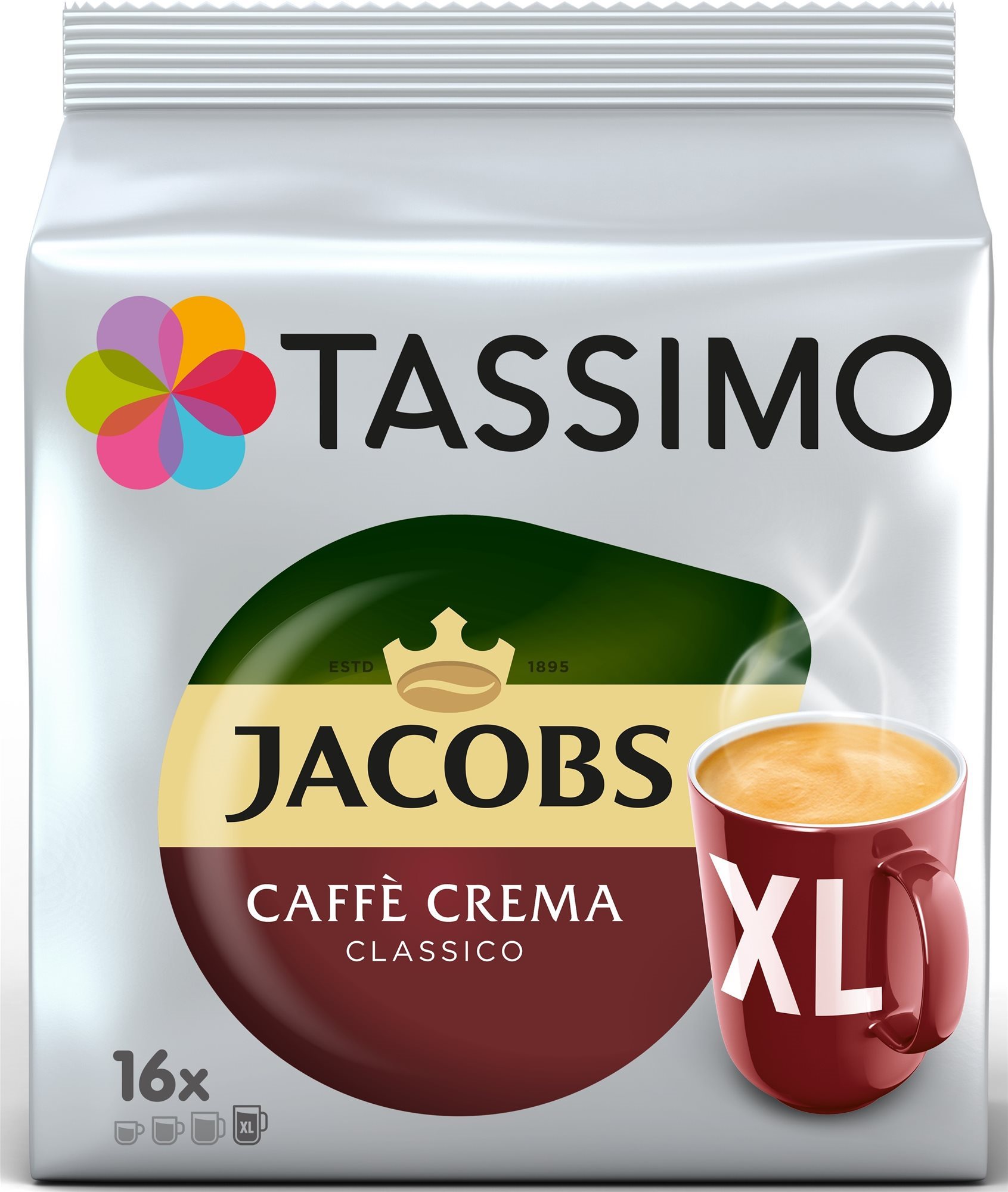 TASSIMO kapsuly Jacobs Café Crema XL 16 nápojov