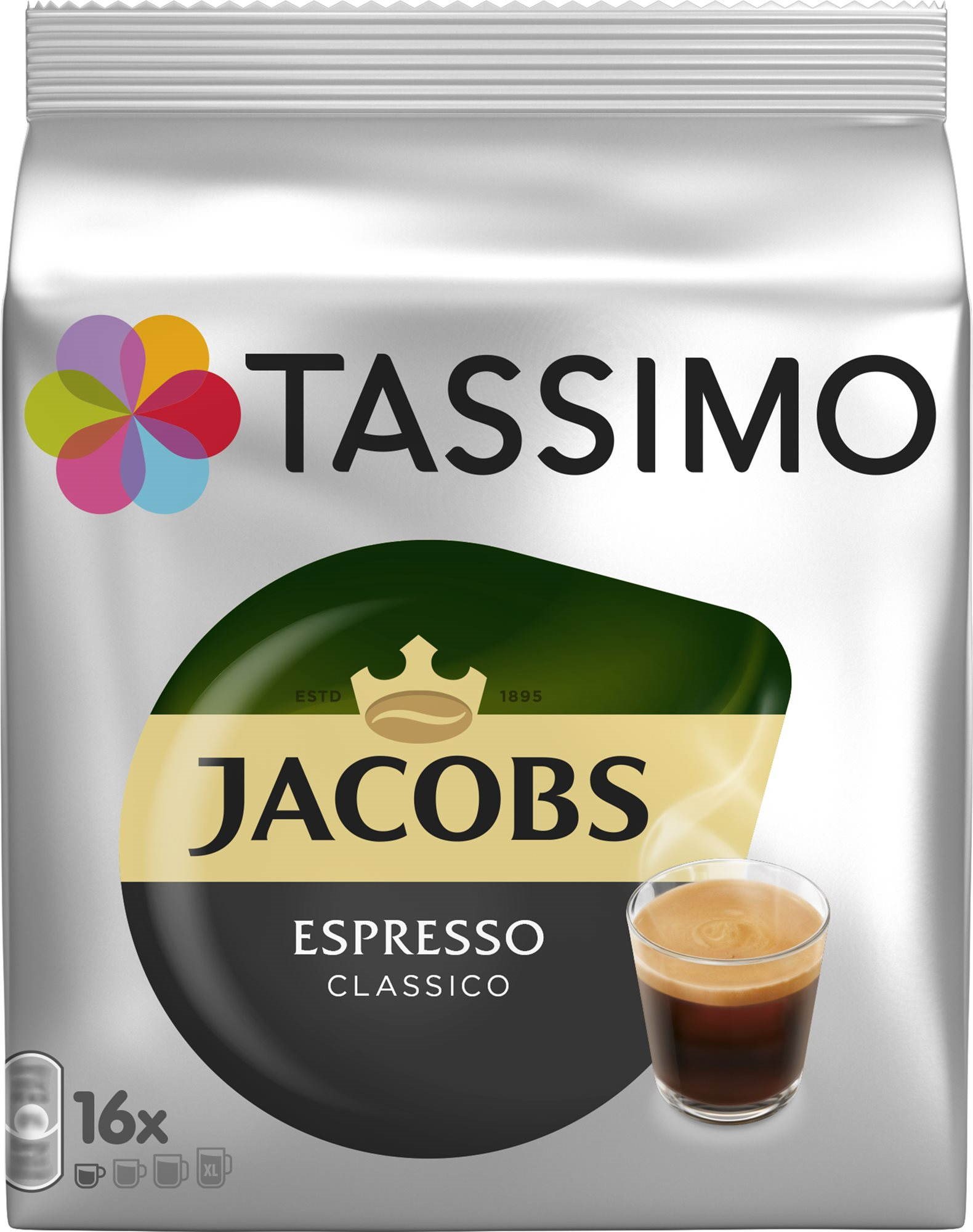 TASSIMO kapsuly Jacobs Espresso 16 nápojov