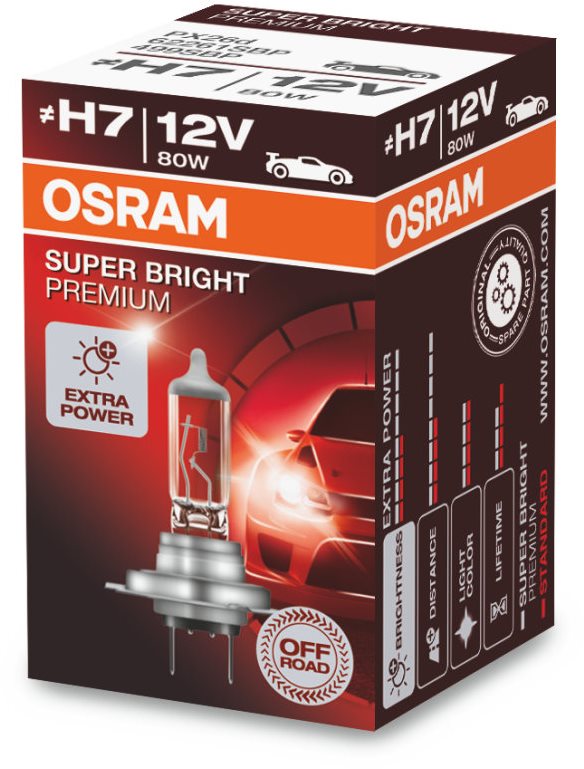 OSRAM Super Bright Premium, 12 V, 80 W, PX26d