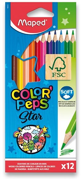 MAPED Color Peps 12 farieb trojhranné