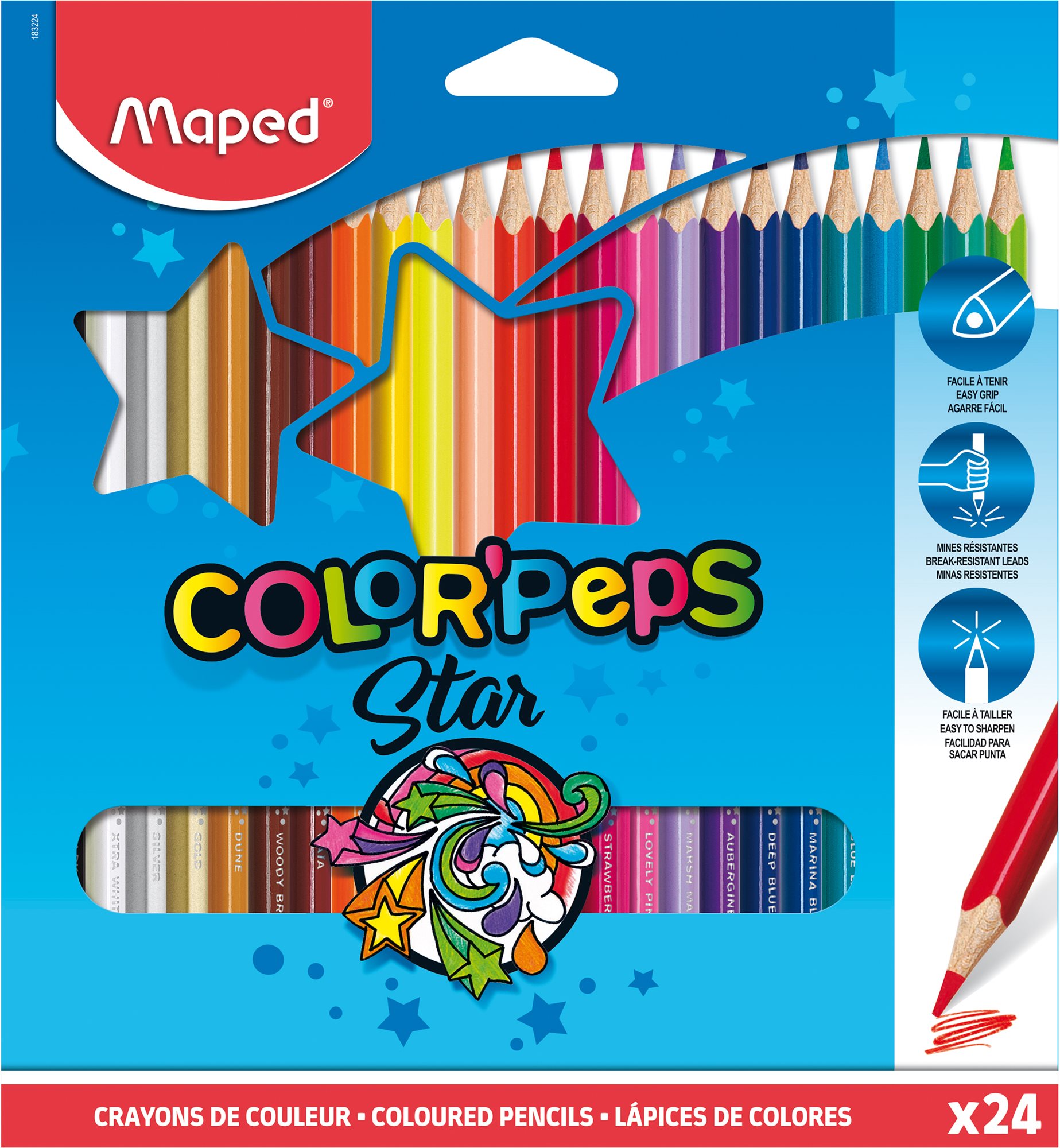 MAPED Color Peps 24 barev trojhranné