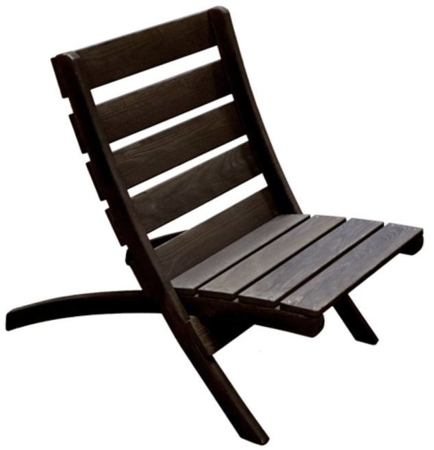 EcoFurn City Granny Drevené záhradné skladacie stoličky, borovica, čierny olej