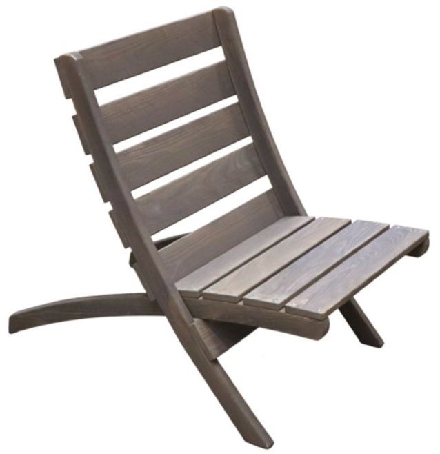 EcoFurn City Granny Drevené záhradné skladacie stoličky, borovica, sivý olej