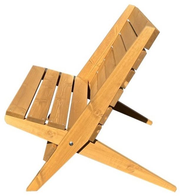 EcoFurn Granny Drevené záhradné skladacie stoličky pre 2 osoby, borovica, natural olej