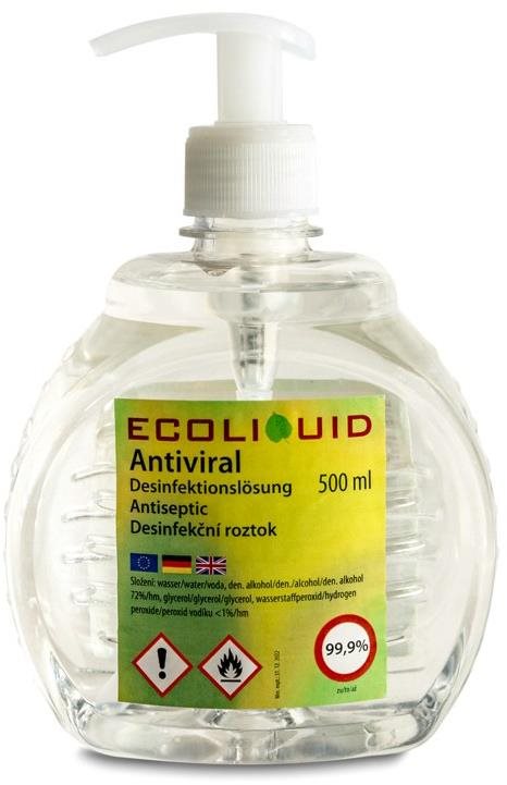 ANTIVIRAL dezinfekcia na ruky Pomaranč & klinček 500 ml pumpička