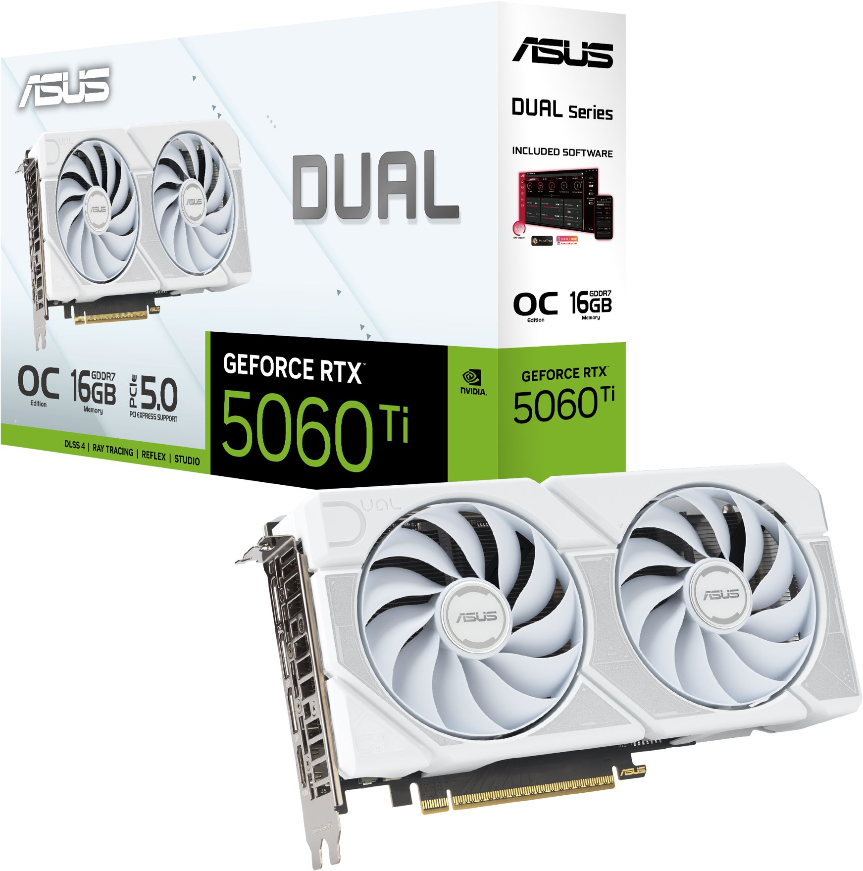 ASUS DUAL GeForce RTX 5060 Ti 16G OC WHITE