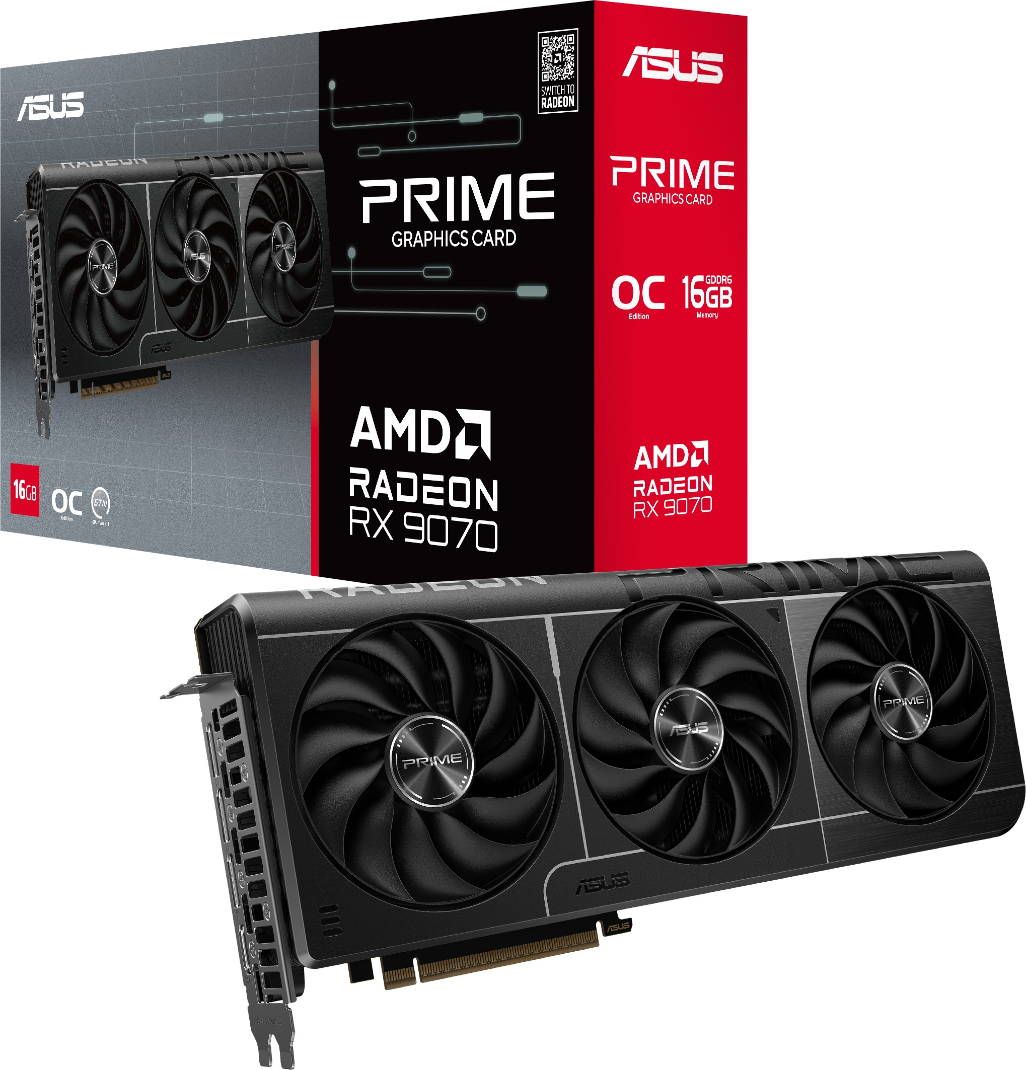 ASUS PRIME Radeon RX 9070 O16G