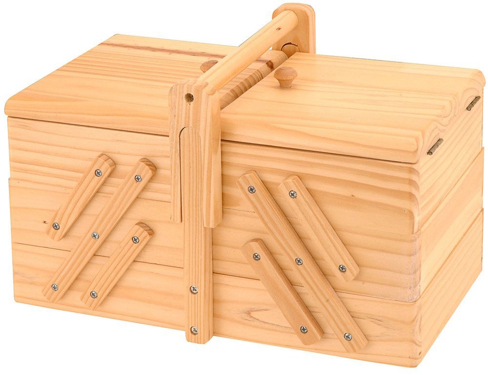 KM Drevený box na šijacie potreby – klasický s 5 priehradkami