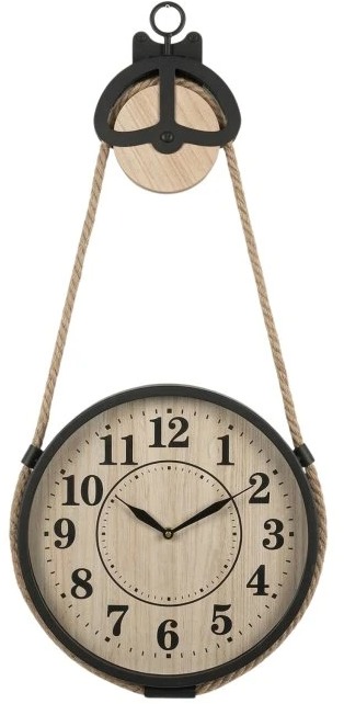 SCENA LIVING Nástěnné hodiny na jutovém provazu Palo, průměr 27 cm
