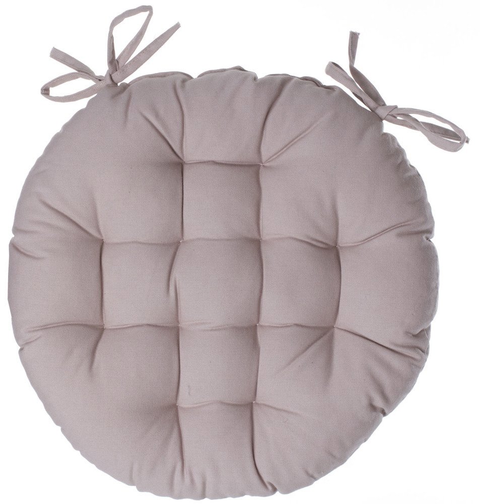 Atmosphera Kulatý podsedák na židle Round, béžový, průměr 38 cm